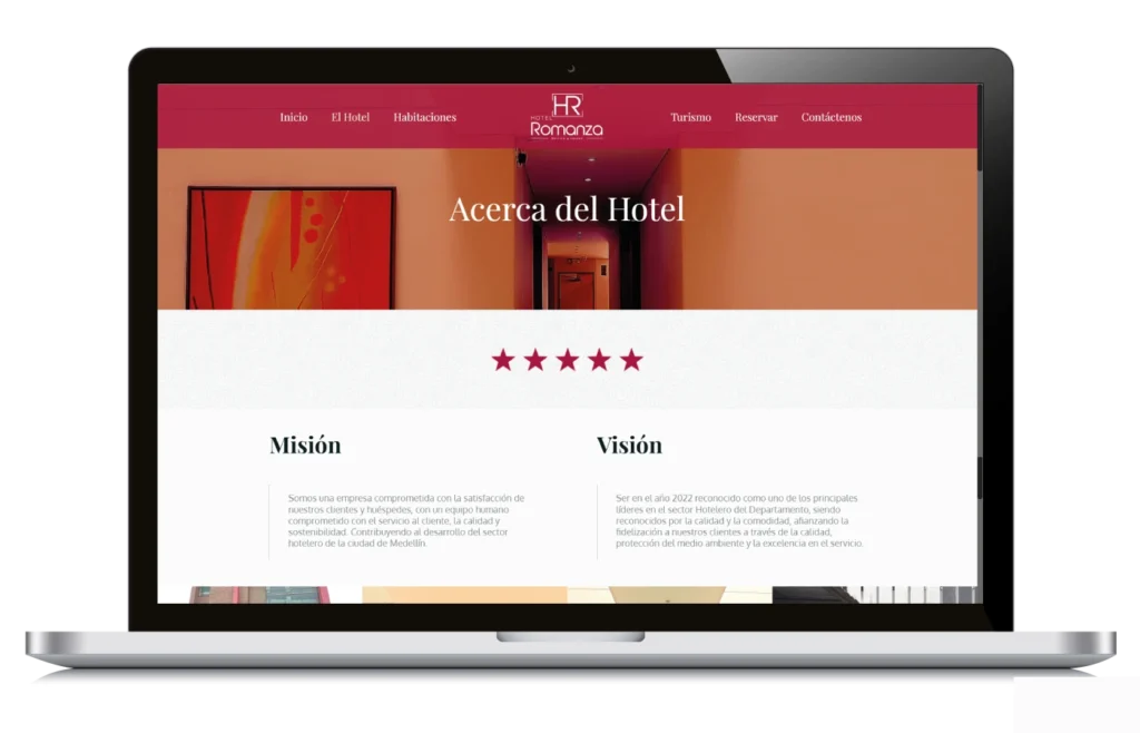 Hotel Romanza – Sitio Web Hotelero