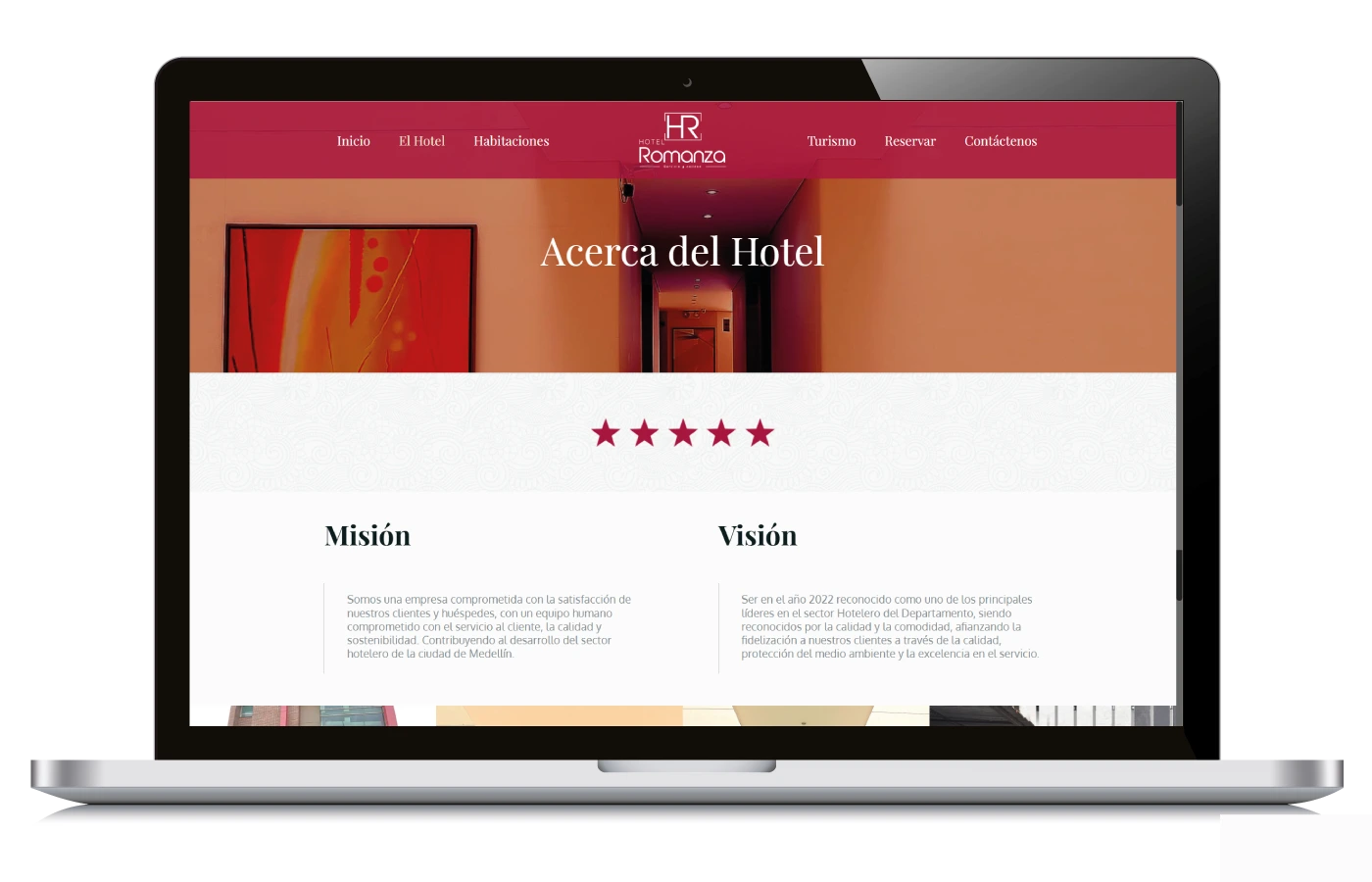 Hotel Romanza – Sitio Web Hotelero