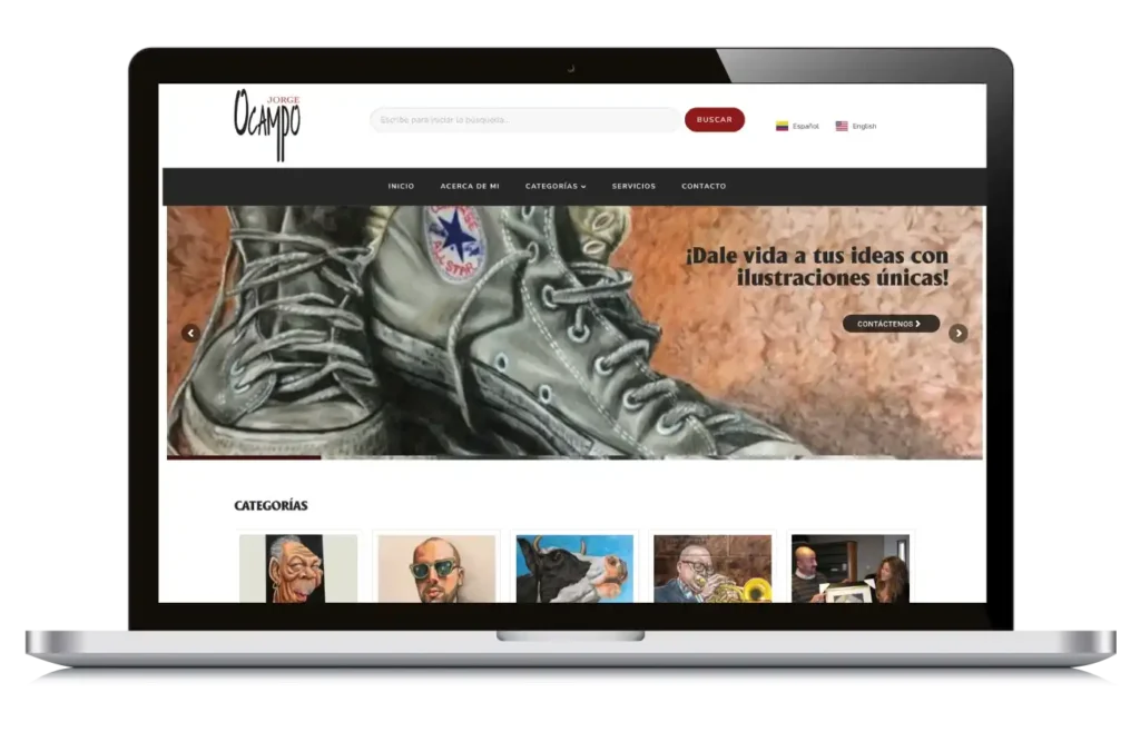 Jorge Ocampo – Sitio Web Portafolio Artístico